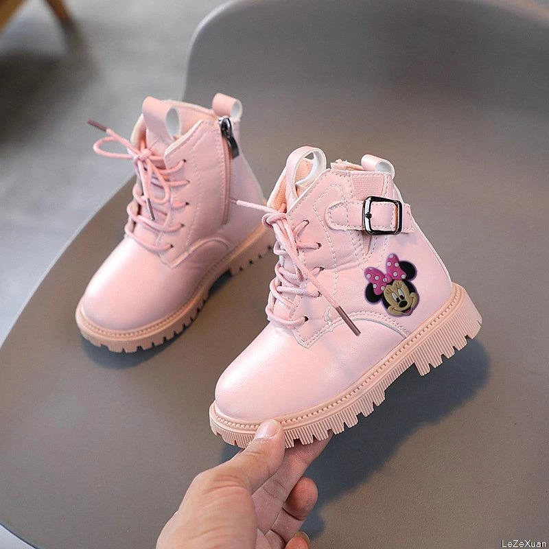 Disney zapatos informales de Minnie Mickey para niña, zapatillas transpirables de suela suave bebé, novedad otoño| | - AliExpress