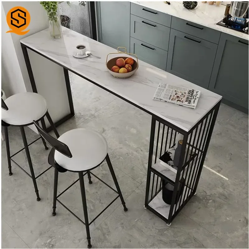 High Quality Modern Coffee Cafe Shop Furniture With Cushion High Counter Kitchen Restaurant Dining With Metal Bar Chair
