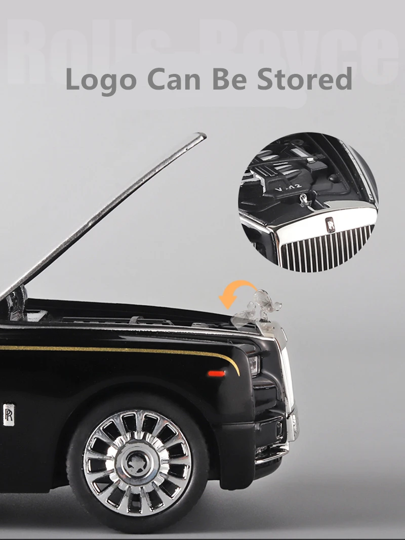 1:24 Scale Rolls Royce Diecast Model Car Lights Sounds