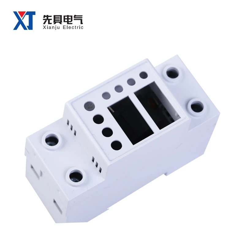 Xj-10 2P 35Mm Rail Personalizzazione Oem Contatore Di Energia Elettrica Shell Monofase Plastica Potenza Contatore Di Elettricità Alloggiamento