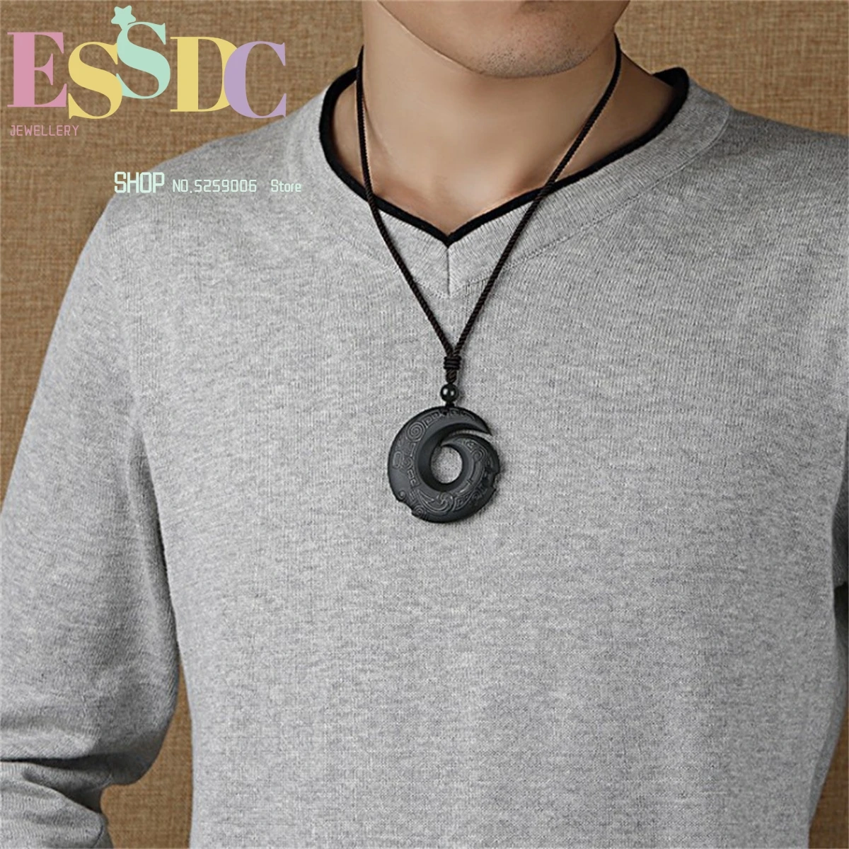

Natural Jade Pendant Necklace Hetian Jade Jewelry For Men Gift Buddhist Lucky Charm Fashion Women's Men's Amulet Hand Carving