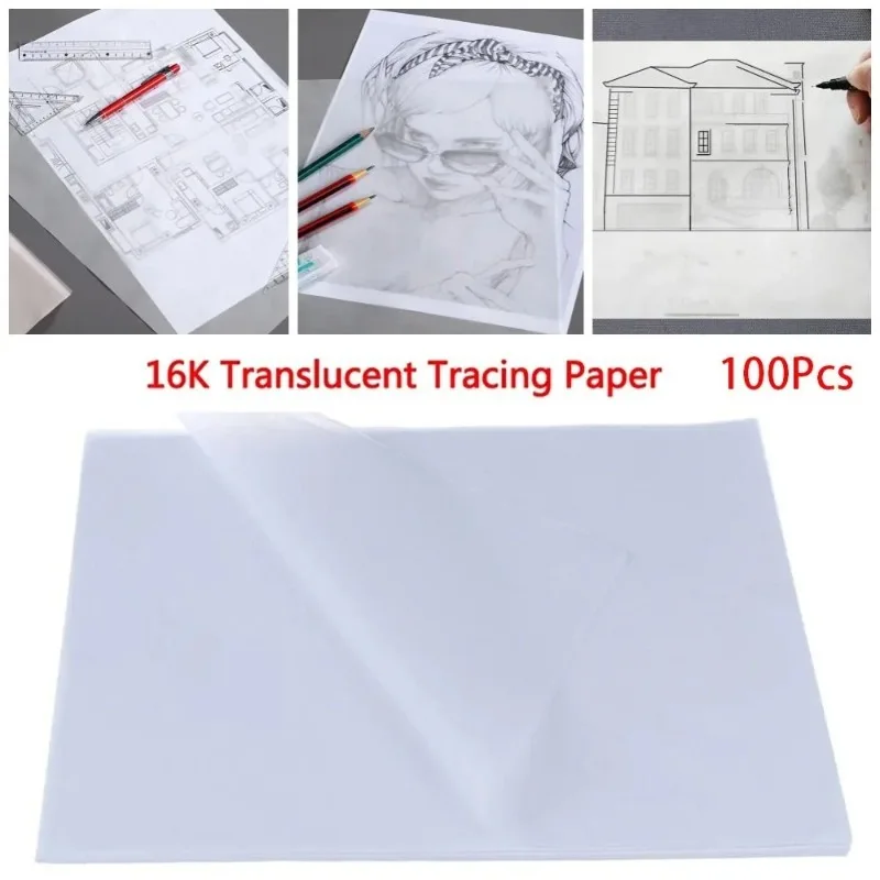 A4 Tracing Paper 100 Sheets Transparent Copy Paper For Hard Pen Calligraphy Practice Handwriting Learning Art Sketch Stationery - 6