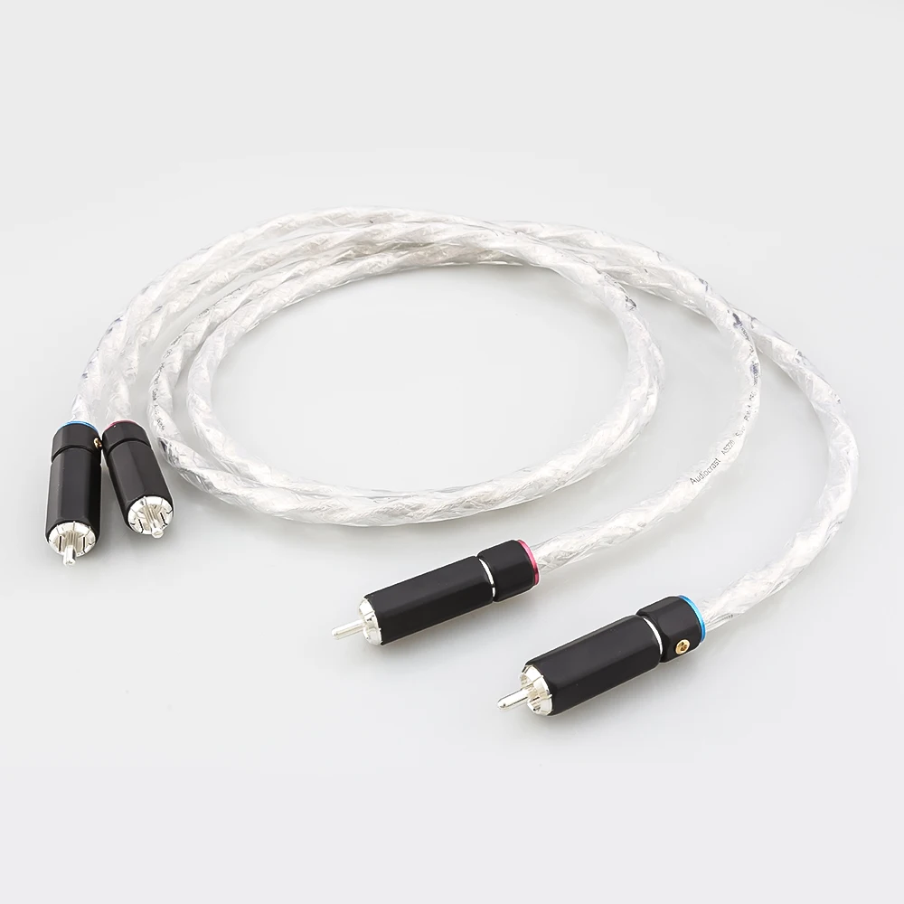 Hifi audio RCA plug Audio Cable Liton silver plated dual