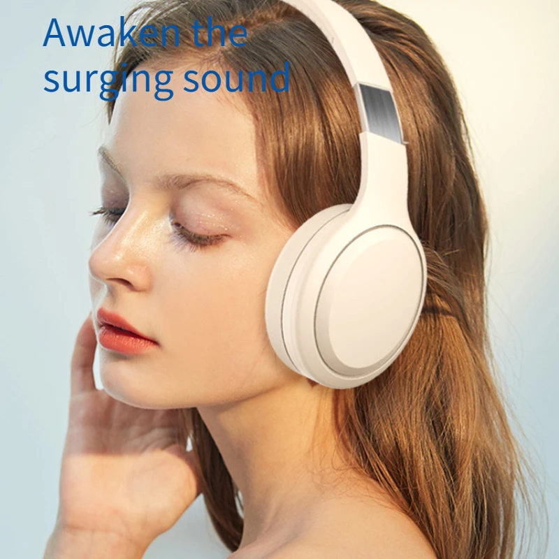 Wireless Bluetooth 5.3 Over-Ear Foldable Headphones with Mic and Music Playback Options