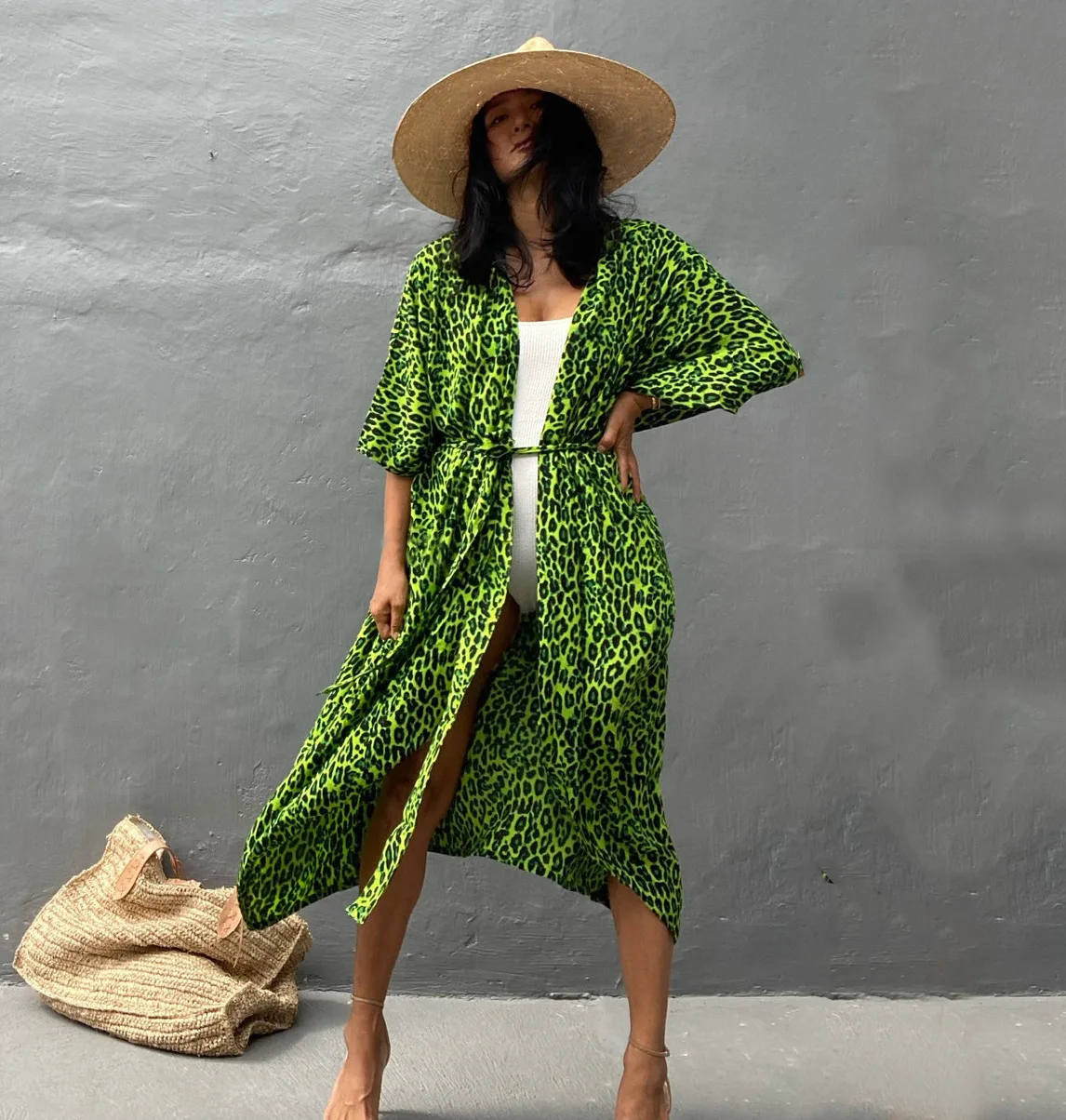 Beach Cover Ups for Swimwear Women Black Tie Dye Kimono Swimsuit Cape Summer Dress 2023 Beachwear Outfits Sales