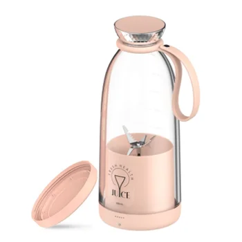 500ml Portable juicer Rechargeable Wireless Fruit Mixer Fresh Juice Bottle Blender 6 Blades Food Milkshake Ice Crush Cup 2400mAh 1