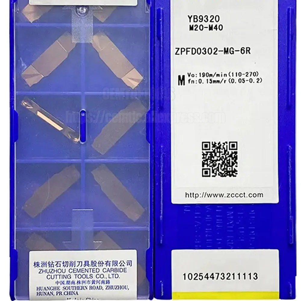 

ZCC Carbide Inserts GroovinG Cutting Blade 10pcs/lot ZPFD0302-MG-6R YB9320