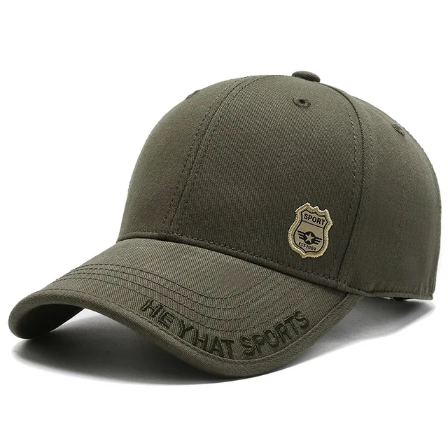 Men's Cotton Snapback Hat Curved Peak Baseball Cap - Image 3
