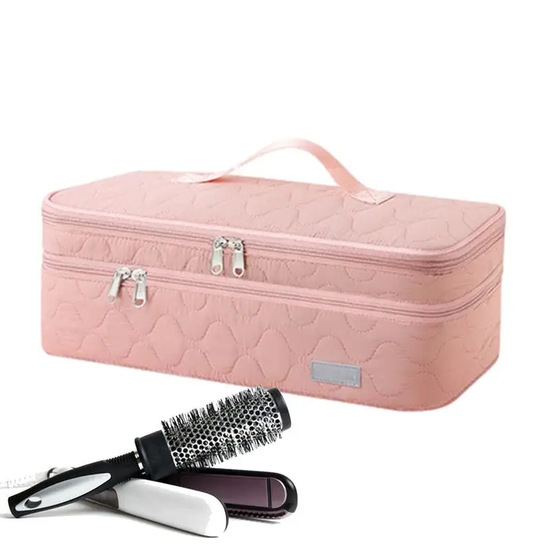 Campervan Hair Tools Travel Bag Double Layer Hair Dryer Storage Case Hair Styling Tools Bag Curling Irons Bag For RV Home 4