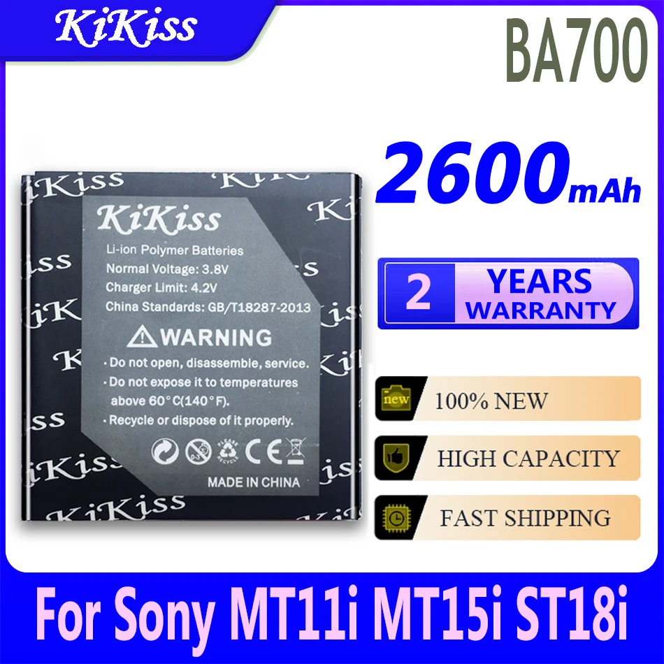 Batteria Del Telefono Cellulare Ba700 Da 2600Mah Per Sony Ericsson Mt11I Mt15I Mk16I St18I St18A So-03C Per Xperia Neo / Pro / Neo V / Ray