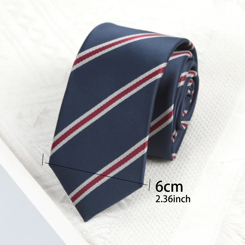 Cravate fine de luxe 6 cm pour homme