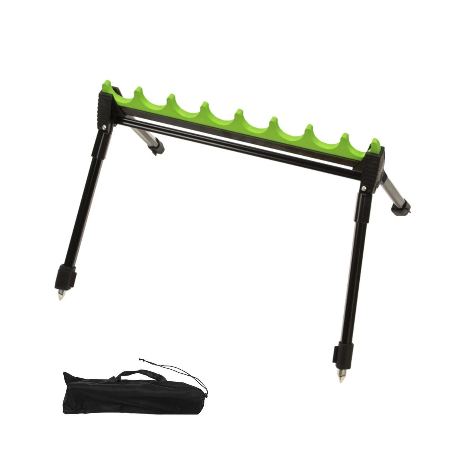 Support canne à pêche réglable 2 sections alliage zinc 4 pieds pêche mer rivière étang