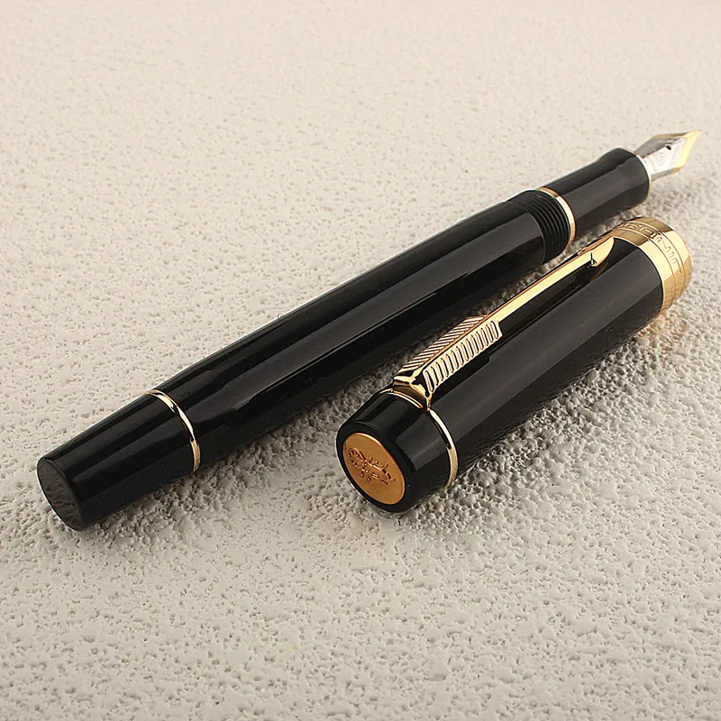 Jinhao 100 미니 센테니얼 송진 만년필, EF/F M/벤트 펜촉, 골든 클립, 비즈니스 사무실 학교 용품, 문구