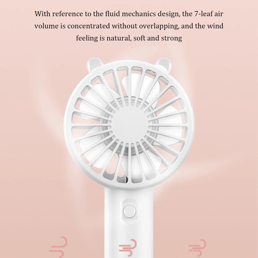 Handheld Fan Mini USB Rechargeable Fans Desk Table with Base Small Makeup Mute Cooler Girls Kids Outdoor Dorm Home 4