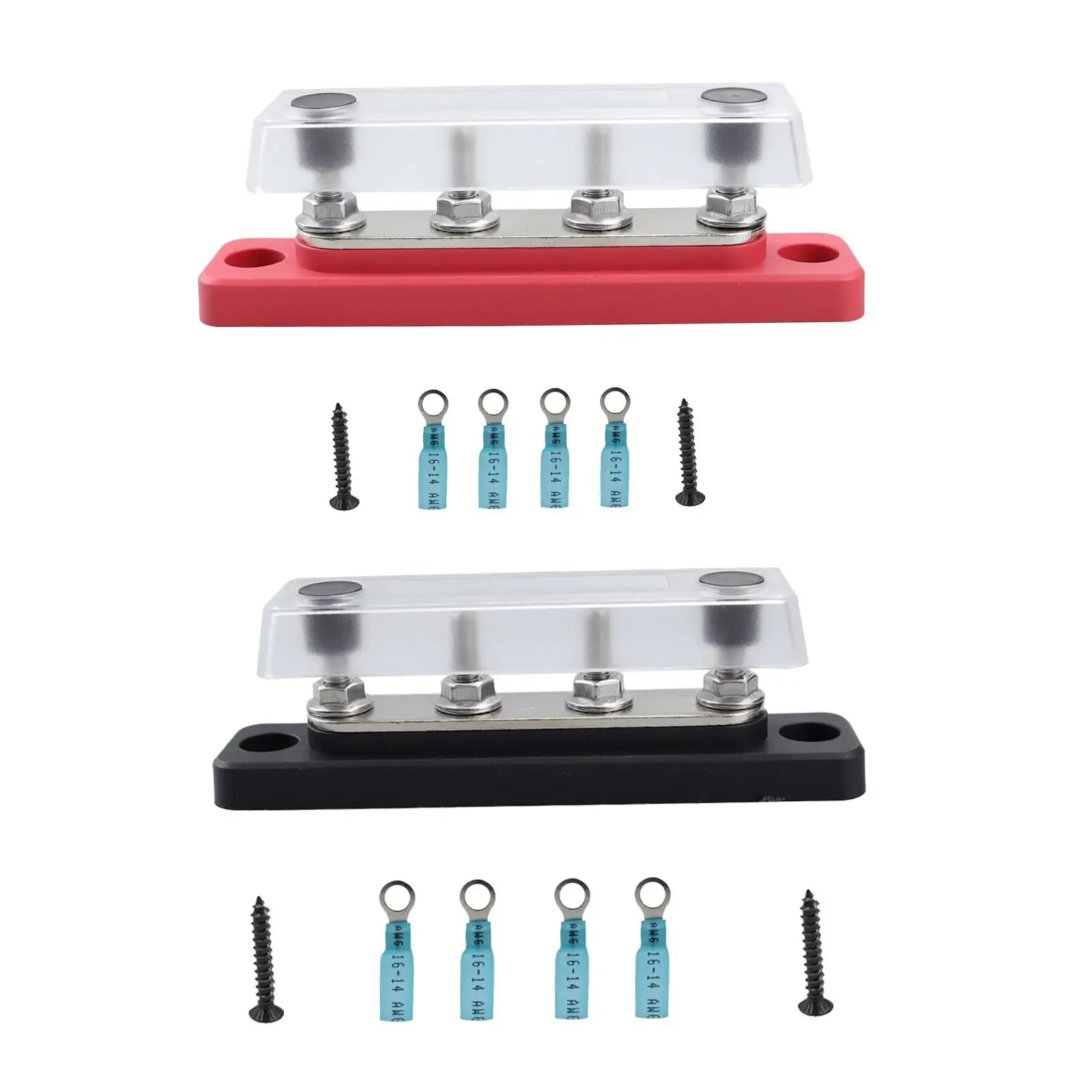 

Power Distribution Block 4 x M5 Terminal Stud for Boat Marine RV Solar