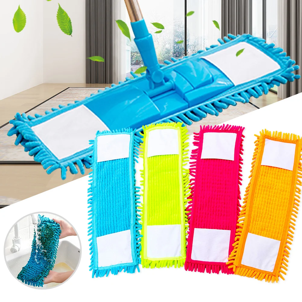 

Flat Mop Household Mop Head Replacement Microfiber Floor Wet/Dry Cleaning Pad