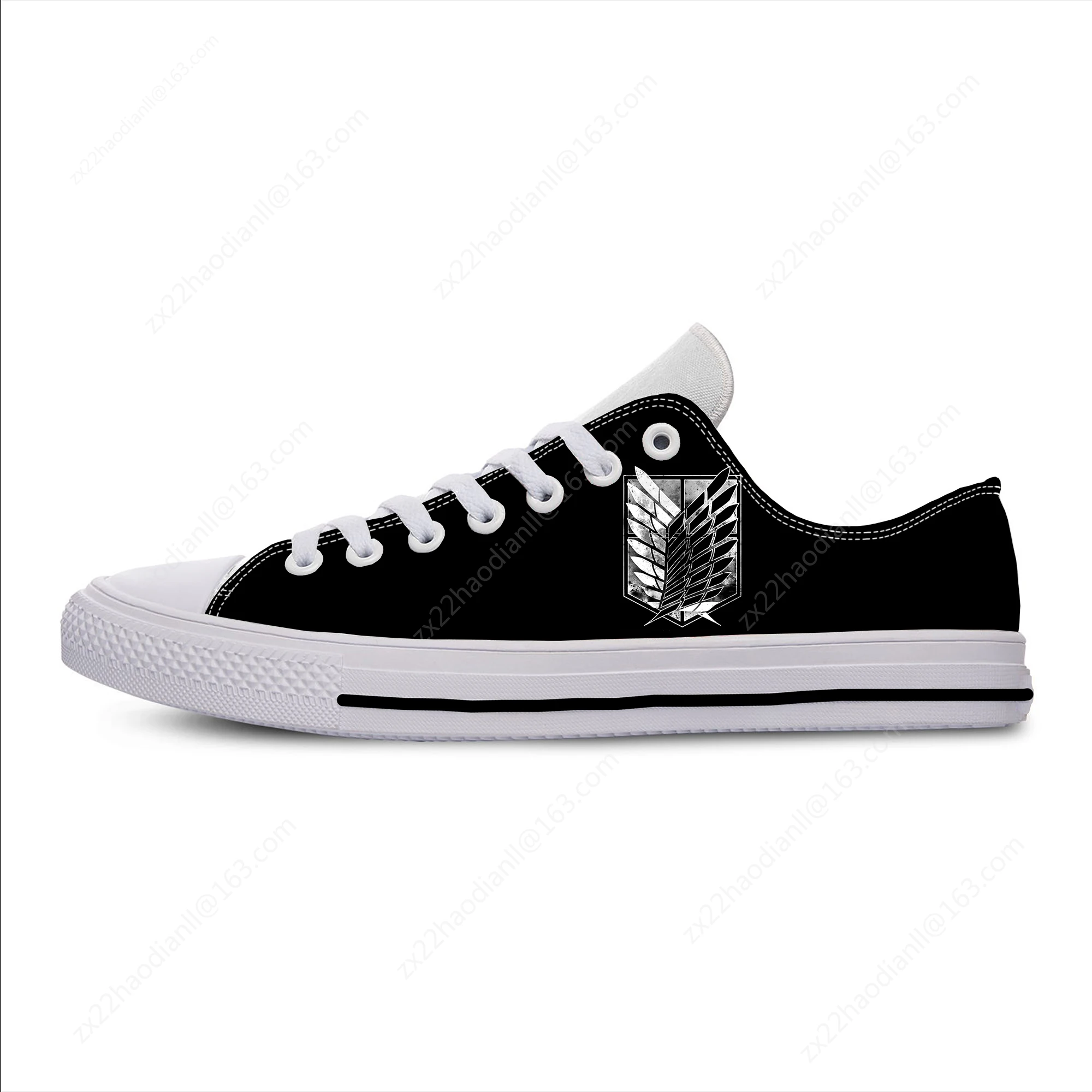 Anime Manga Attack on Titan Wings Of Freedom Funny Casual Cloth Shoes Low Top Lightweight Breathable 3D Print Men Women Sneakers