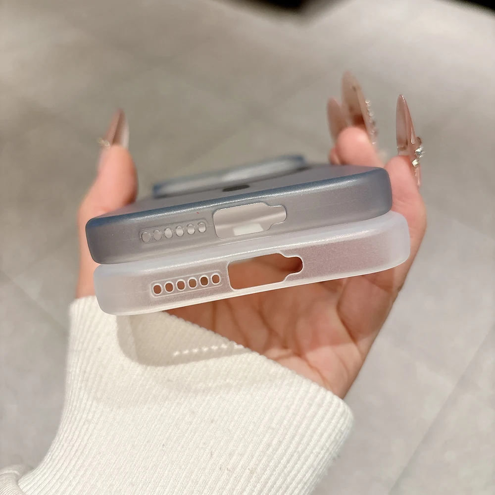 Luxury Magnetic Ultra-Thin Matte Translucent Silicone Case