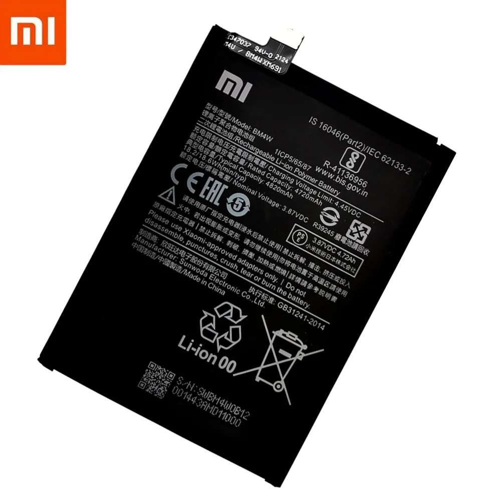 2024 Years 100% Original High Qulity 4820mAh BM4W Battery For Xiaomi Mi 10T lite 5G Batteries Bateria+ Free Tools