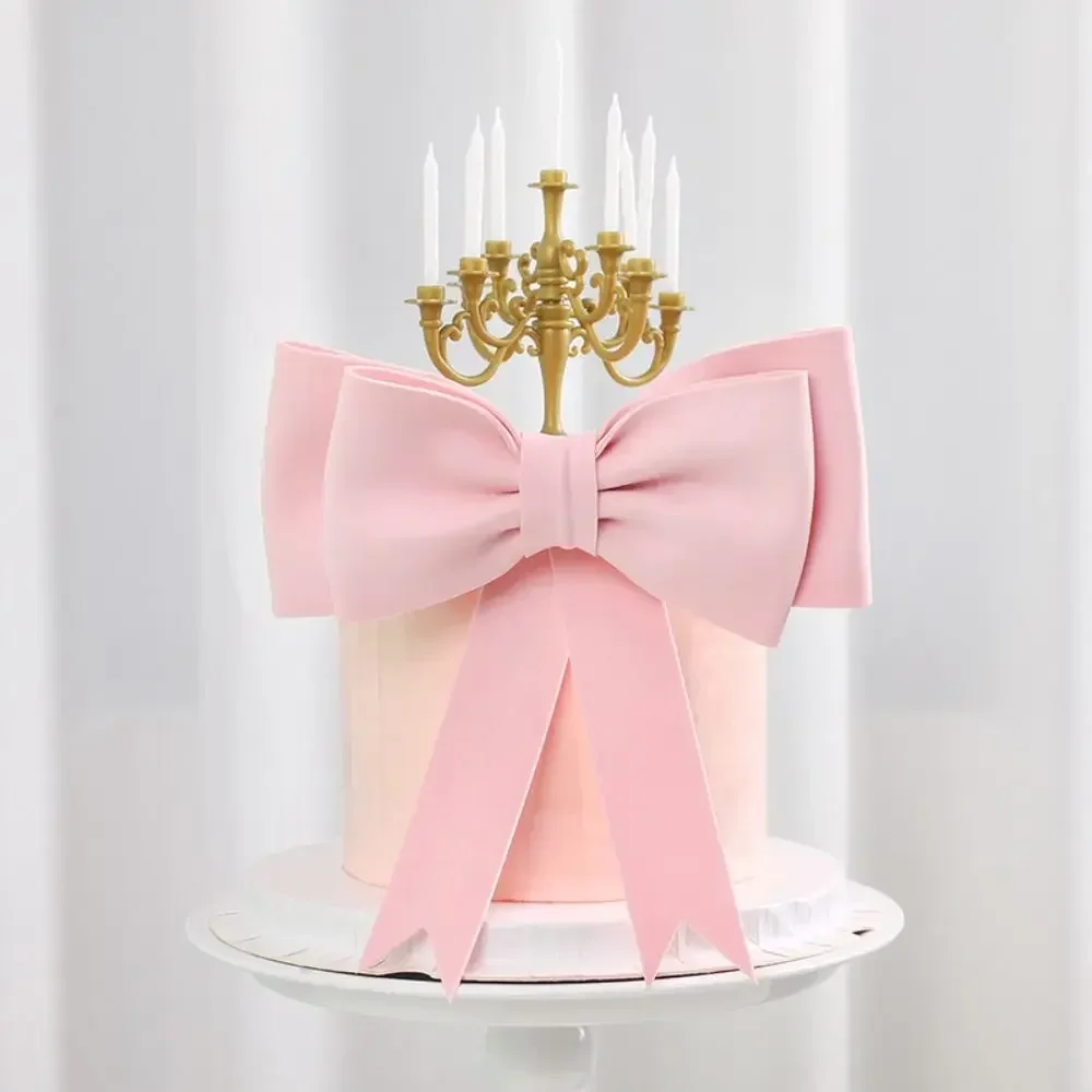 1PC Fashion Big Foam Bow Cake Topper Girl's Happy Birthday Wedding Cake Decoration Prince Valentine's Day Party Supplies