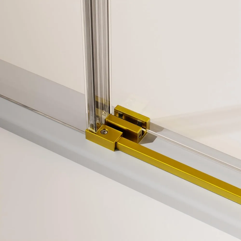 Tub Shower Door, 56-60" W * 66" H Frameless Single Sliding Shower Doors for Bathtub, Bathroom Shower Door with Towel Rail 6