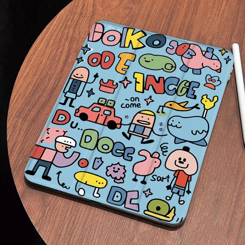 Graffiti Illustration Pencil Slot Tablet Case