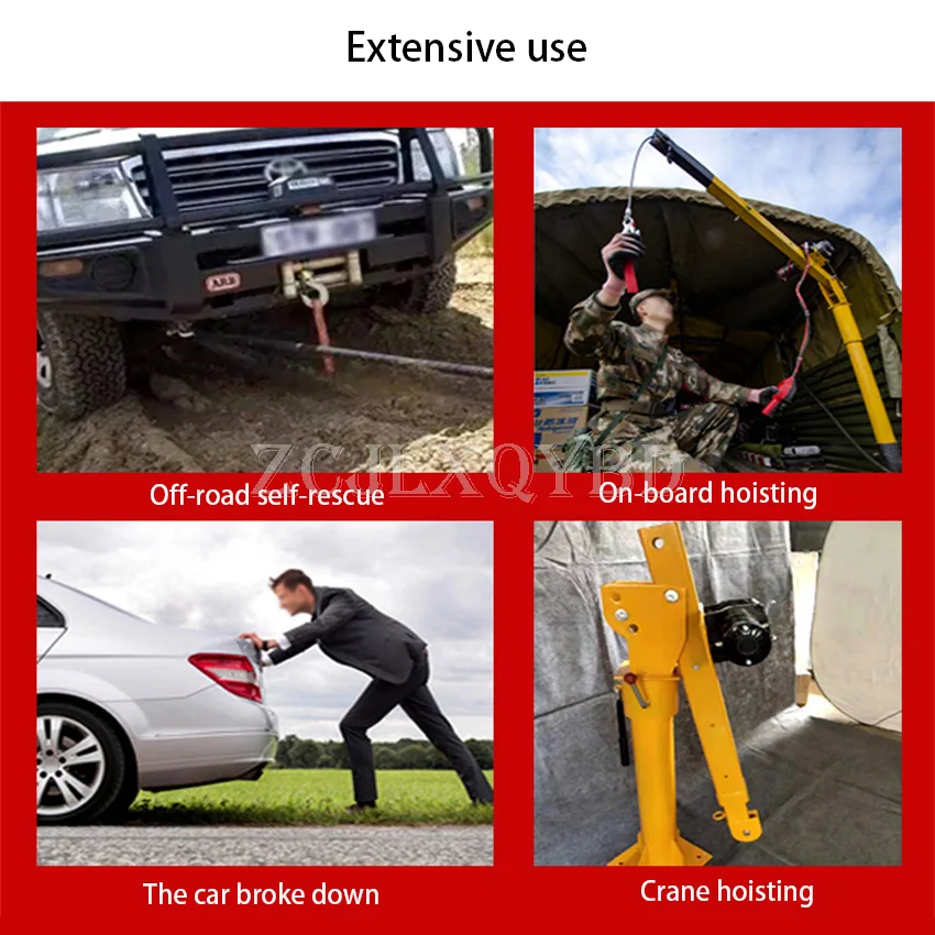 2000 Ibs Vehicle Self-rescue Off-road Winch 12V 24V Electric Winch For Vehicle Crane