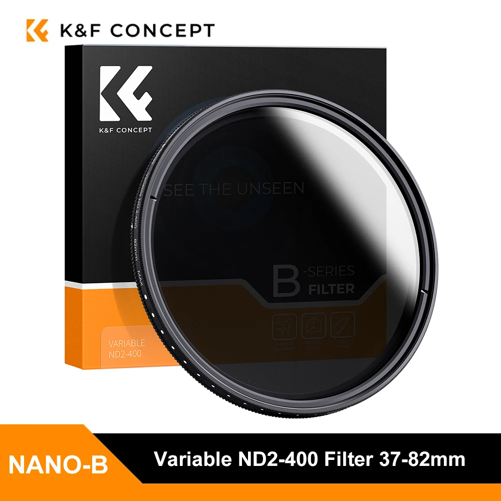 Filtro ND Regolabile ND2-400 55 Mm Per Fotocamera – Vetro Ottico Con Telaio In Alluminio, Ideale Per Foto Creative E Lunghe Esposizioni