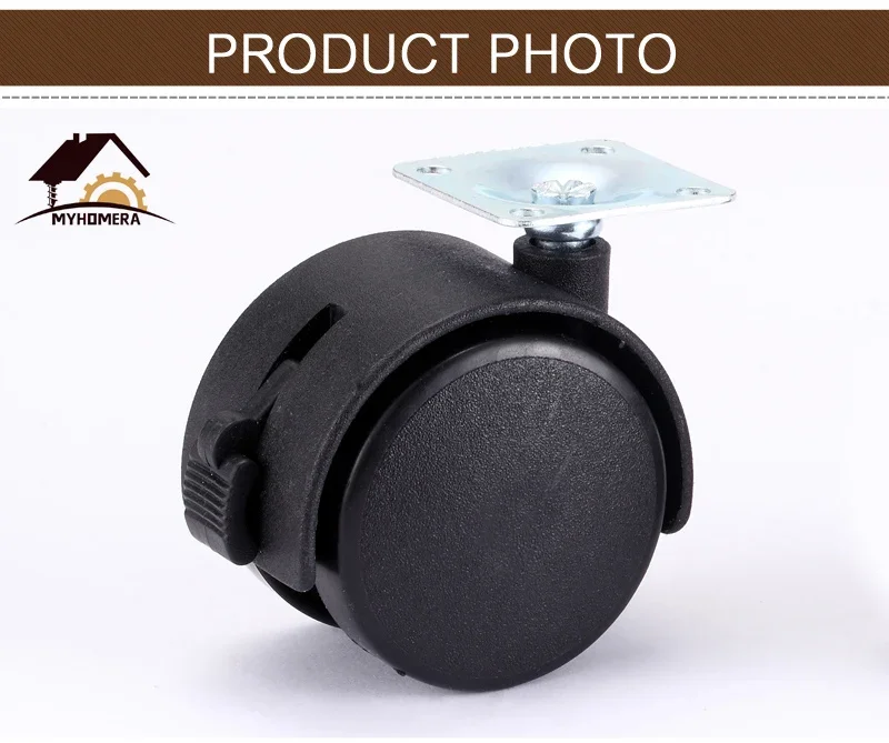 Description Picture 4 of item12 Pieces 1 Inch Wheel 30mm Caster 360 Rotatable Plate / Screw Swivel Castor Wheels Replaced Trolley Cart Handmade DIY Roller