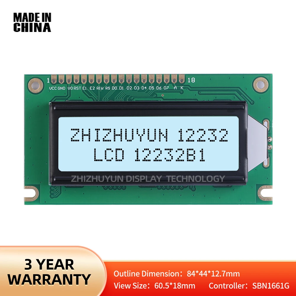 

Spot Module 12232B1 Module LCD Screen Grey Film Black Characters Audio Amplifier Display Screen Multilingual LCD Module