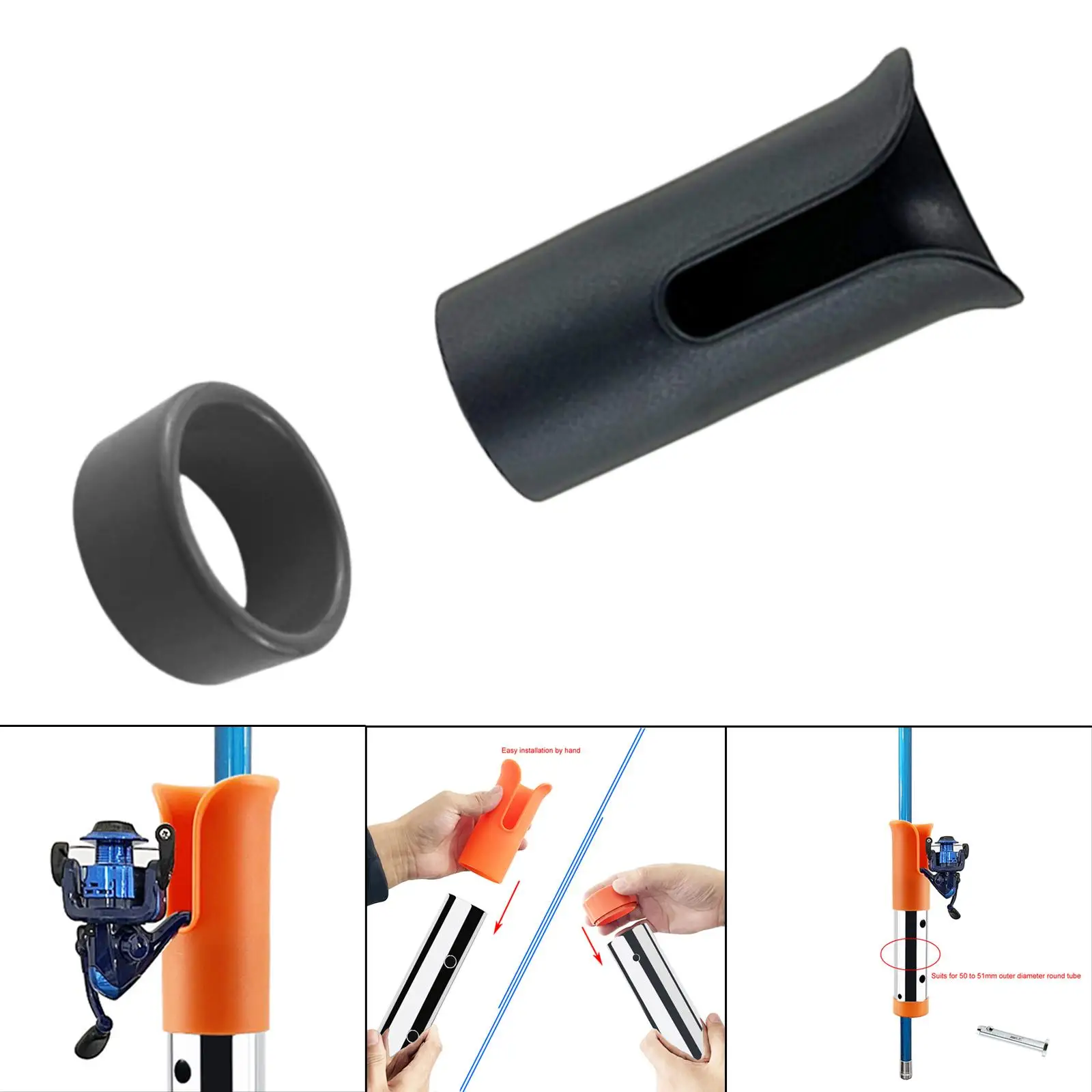 

Fishing Rod Holder Insert Protectors 1 Set Round for Fishing Rod Pole Holder