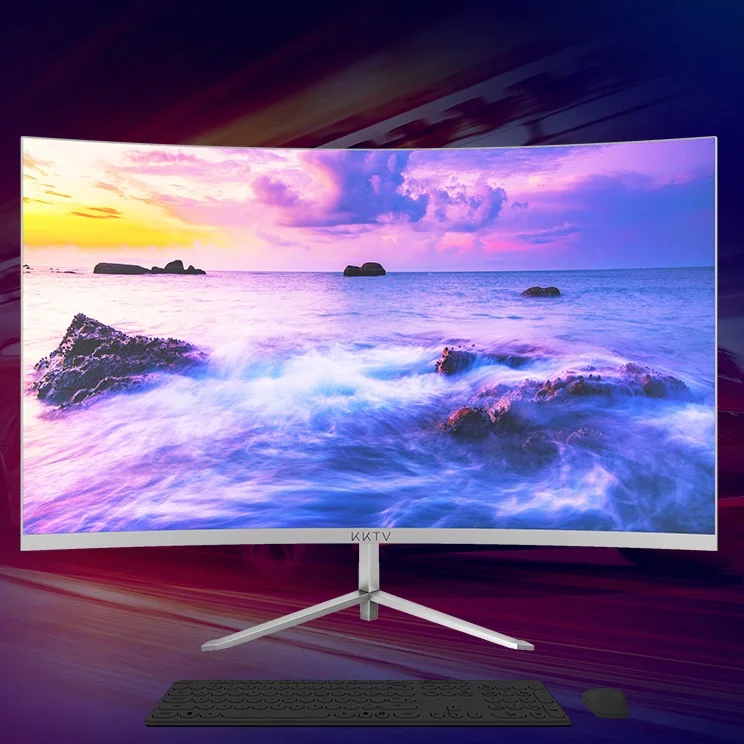 Фото 23,8 дюймовый ЖК-монитор HDMI + VGA Разрешение 1920*1080 R1800 MVA поверхностный экран Настольный поверхностный дисплей 23,8 дюймов монитор 75 Гц №3