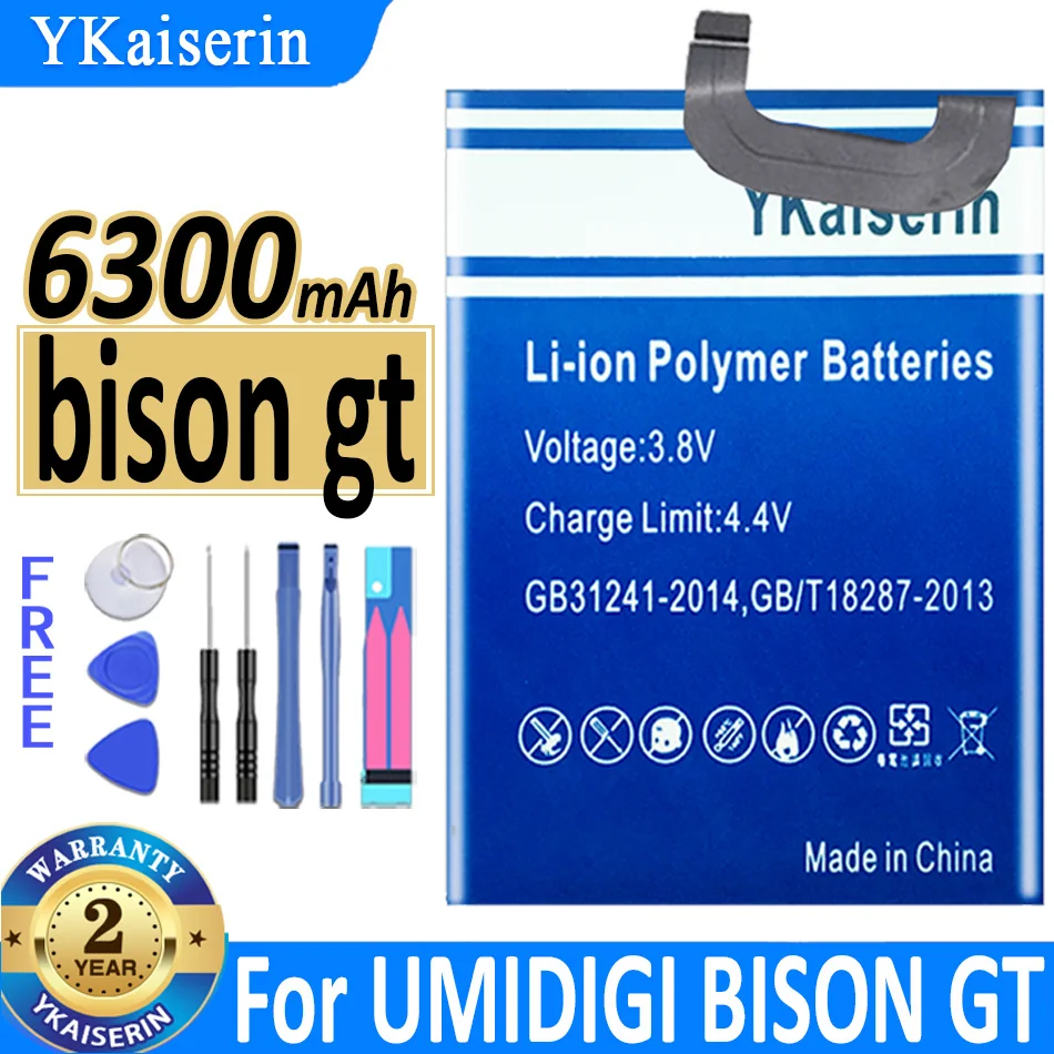 

6300mah Ykaiserin Battery For Umi Umidigi Bison Gt 6.67 Inch Bison Bateria + Track No