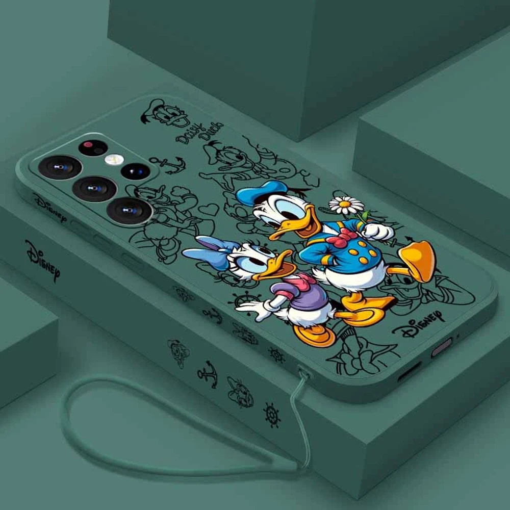Donald Duck Cute Liquid Left Rope Phone Case