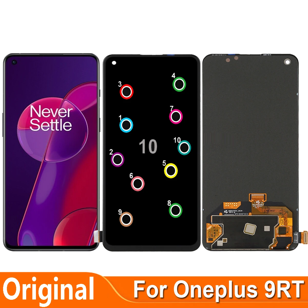 Amoled Display Lcd Touch Screen Digitizer Assembly Peças para Oneplus 9rt Mt2110