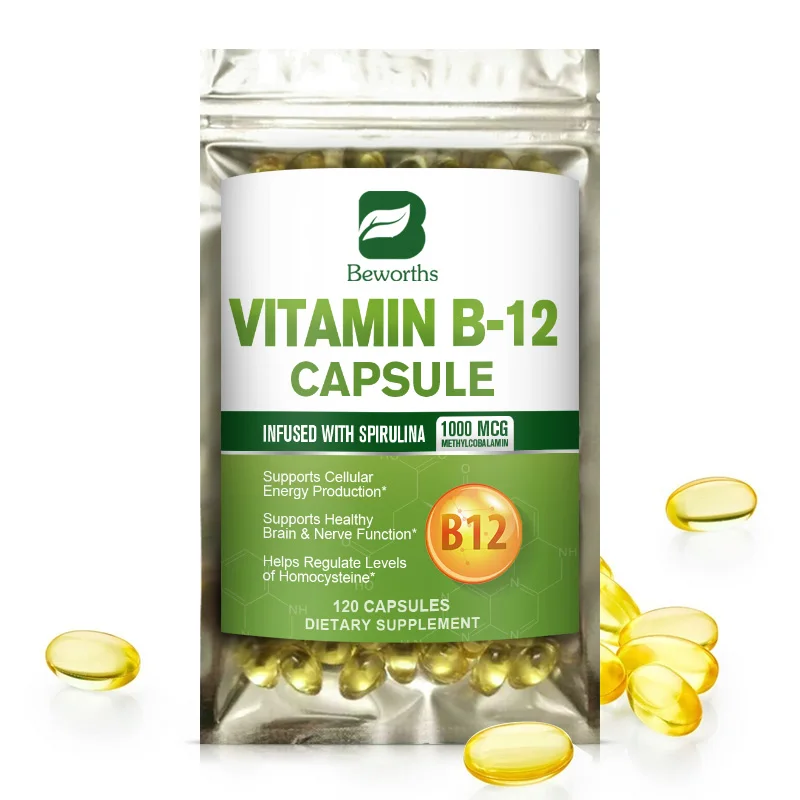 

BEWORTHS Vitamin B12 Capsule Normal Energy Production & Metabolism Cardiovascular & Immune System Support Vitamin B12 Supplement