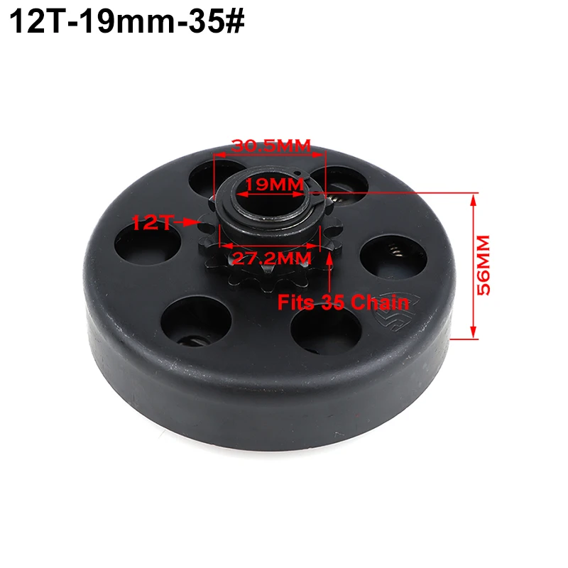 10T 11T 12T 13T Zahn 420/428/35 # Kette 16/19/20 mm passend für Kart-Kupplung 168/170CC Motorgetriebe-Kettenrad – Detail 9