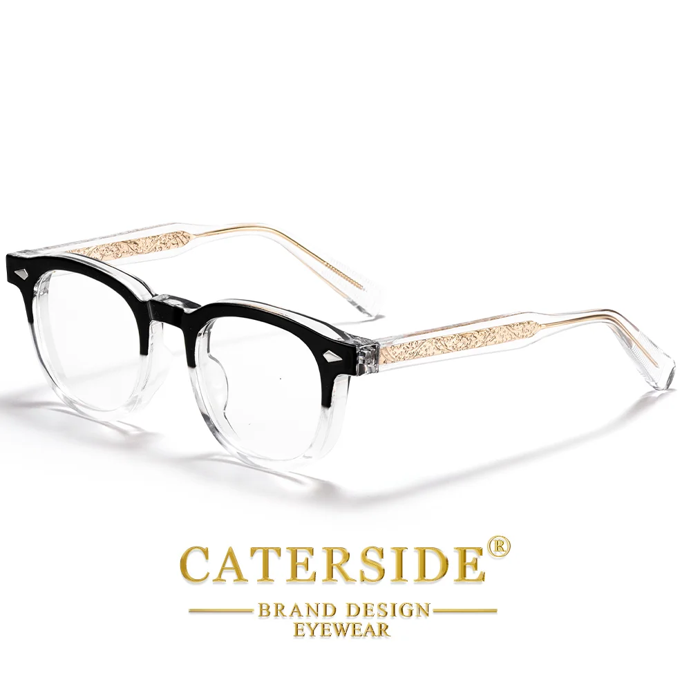 CATERSIDE Klassische Männer Optische Gläser Runde Brillen Rahmen Frauen Modische Multifunktionale Urlaub Outdoor Reise Geschenk Brillen – Detail 7