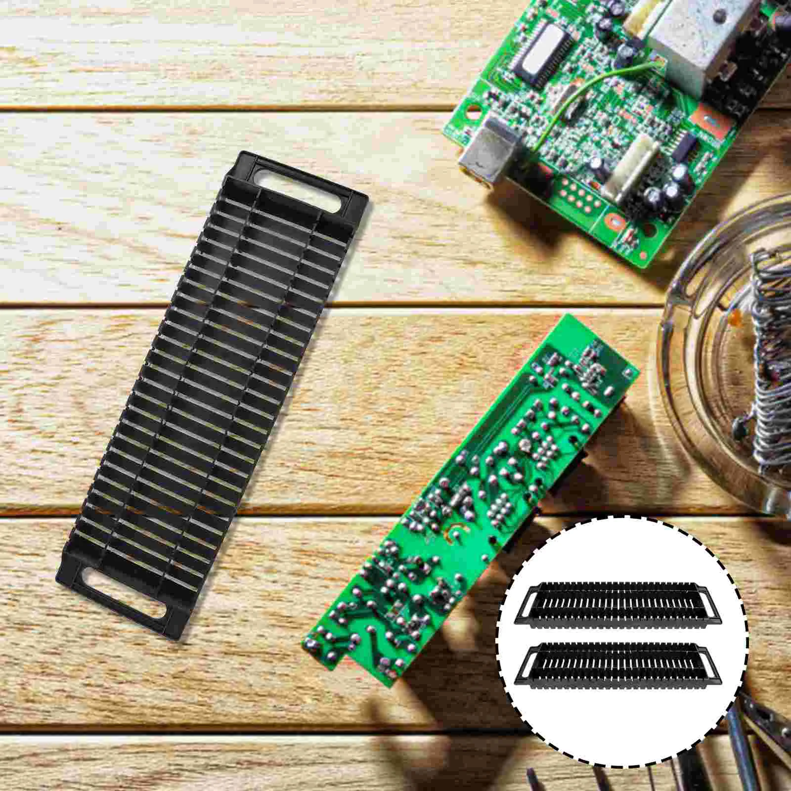 

2 Pcs Dining Table Static-free Bar Frame Electronic Dual-ear Anti-static Rack Bracket