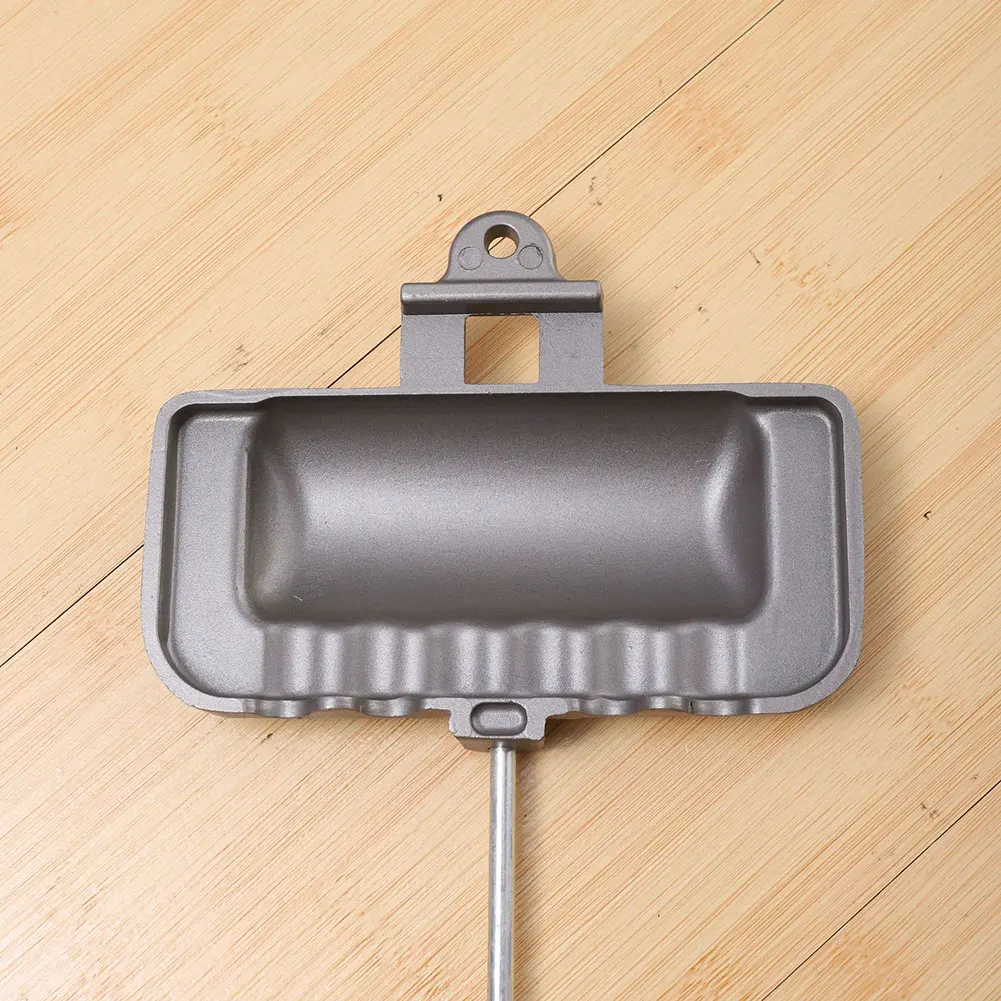 Hot Dog Toaster Sandwich Machine Non Stick Aluminum Alloy Sandwich Making Double-Sided Baking Tray Double-Sided Sandwich Fry Pan 6