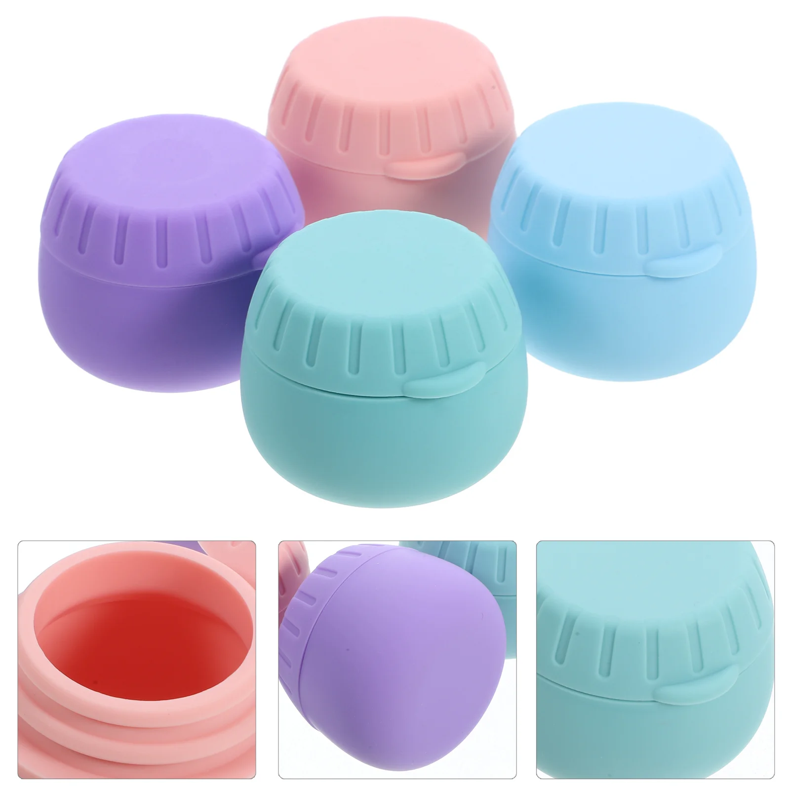 

4pcs Small Travel Size Containers Jar Refillable Jar Empty Travel Size Containers Container Sub Jar Lotion Jars