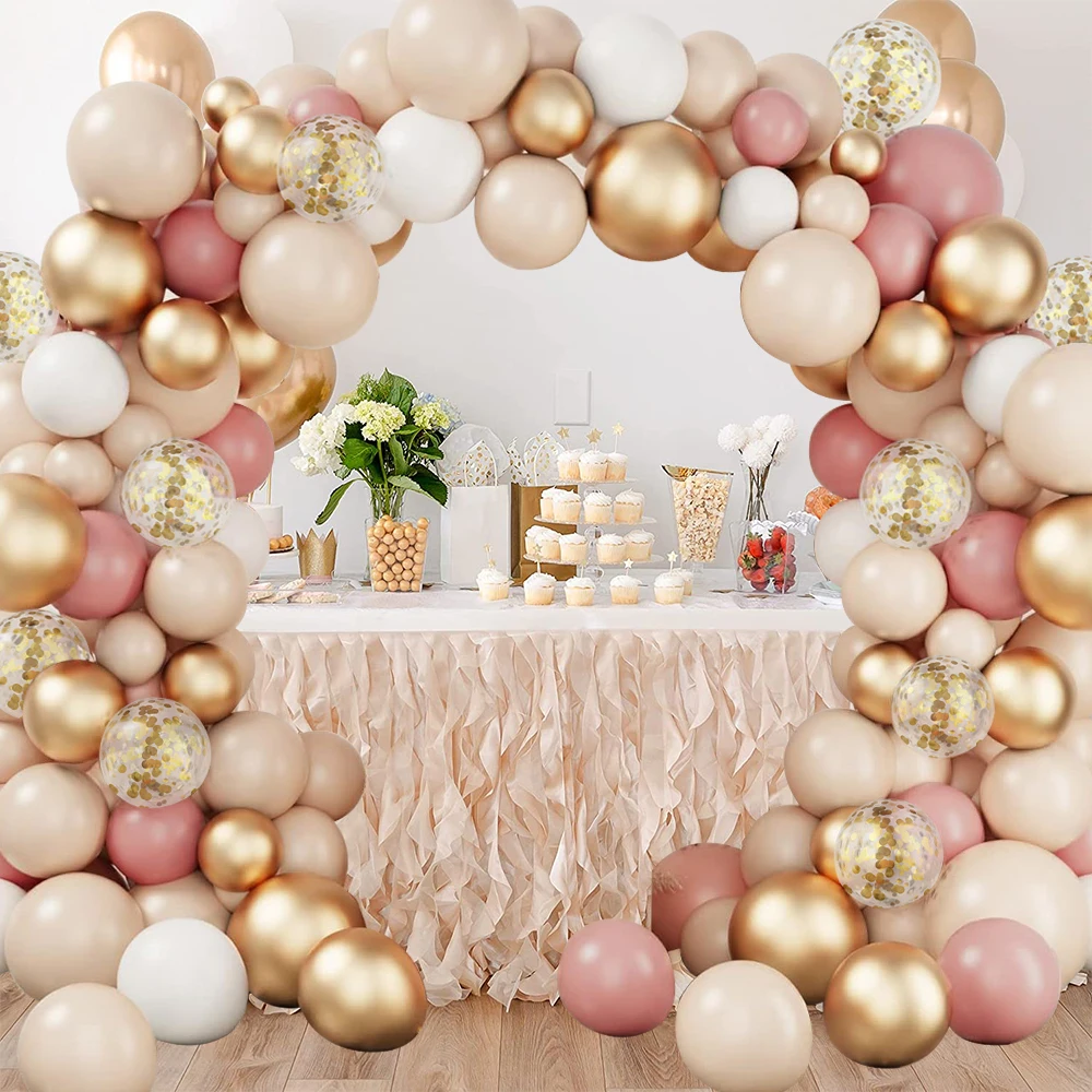 Balloon Arch Kit Retro Pink Gold Wedding Party