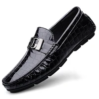 Spring Autumn Mens Patent Leather Shoes Men Loafers Luxury Slip On Loafer Shoes Size 38-45 Dropshipping 1