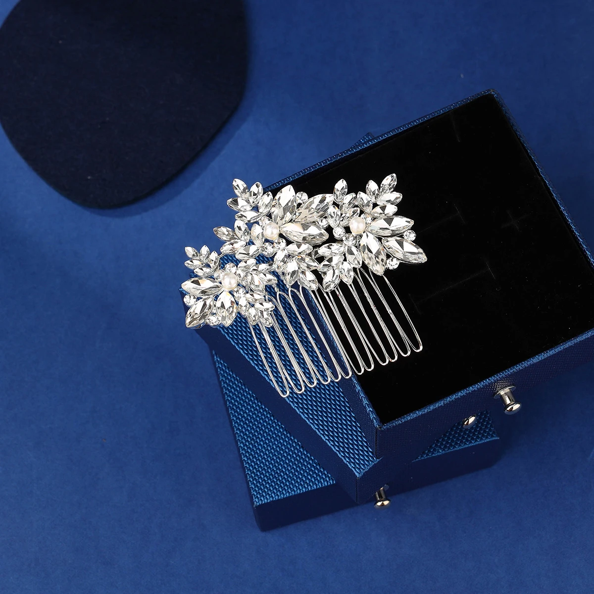 Bridal hair comb pearl wedding hair ornament bridal rhinestone wedding tiara for weddings parties proms