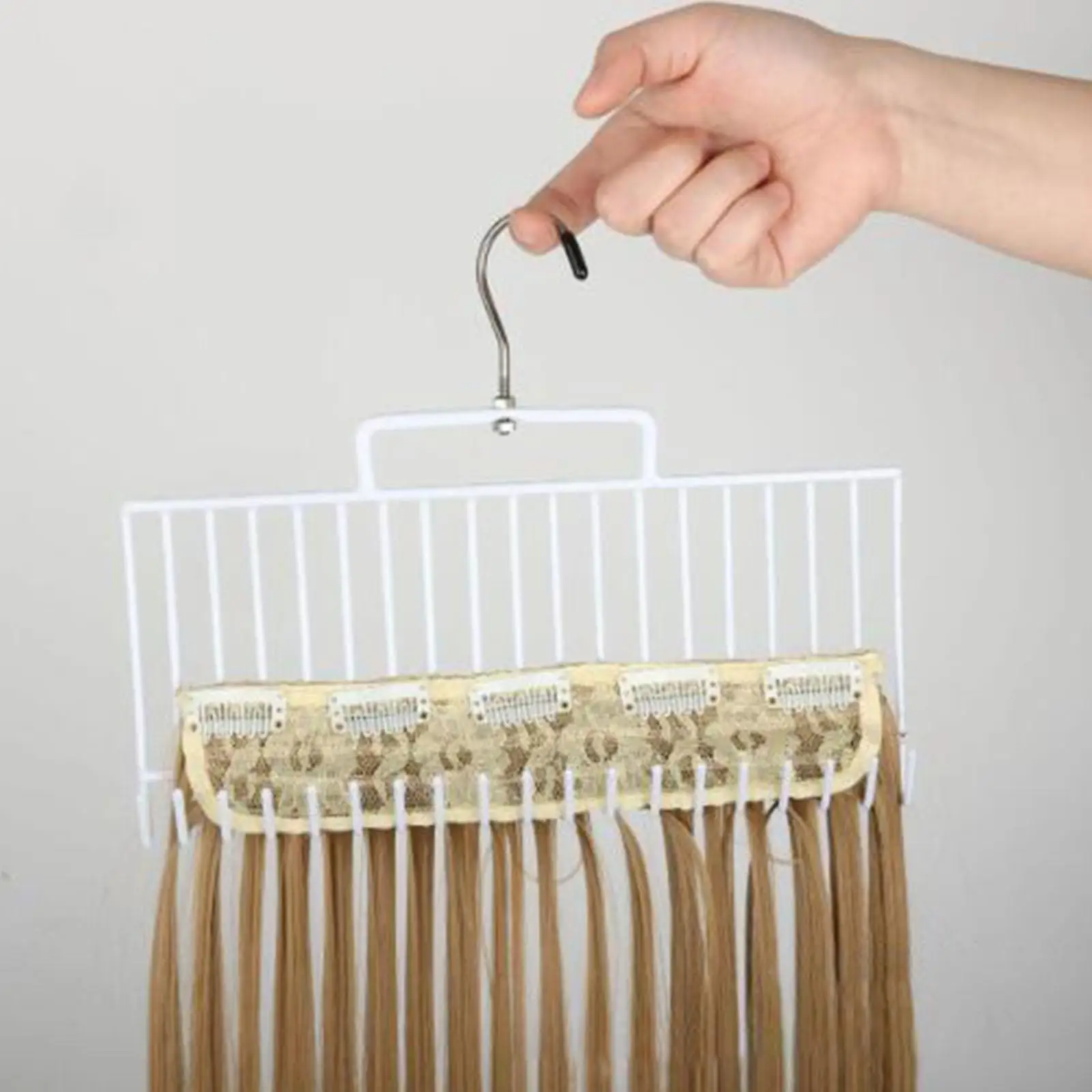 Hair Extension Holder Hair Hanger Holds Extra Wide Weft Full Length Weft, Braiding Hair, Rack Holds Multi-Layer