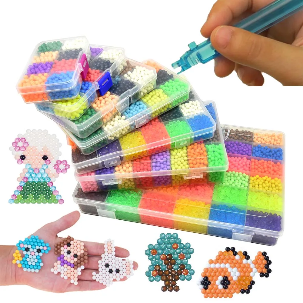 Aquabeads Wholesale 5mm Aqua Beads Perlen Magic Water Beados Puzzles Toys  Educational Kids Bead 3d Puzzle Craft - Puzzles - AliExpress