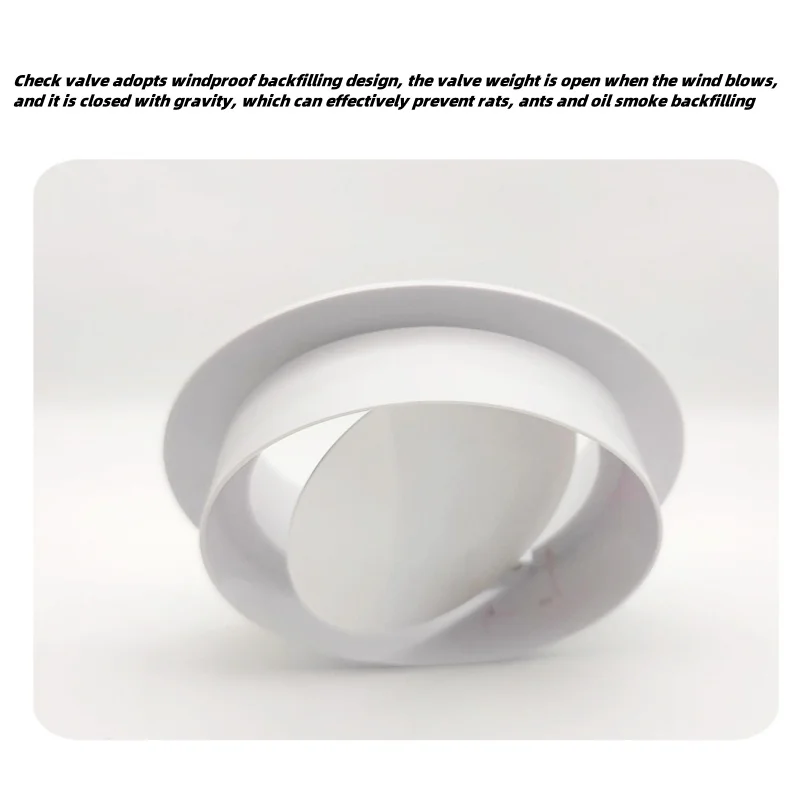 Round Pipe Check Valve Air Duct Check Ventilation Device Durable Exhaust Fan Hose Proof Ventilating Grill Kitchen Accessories air vent grille ventilation grille