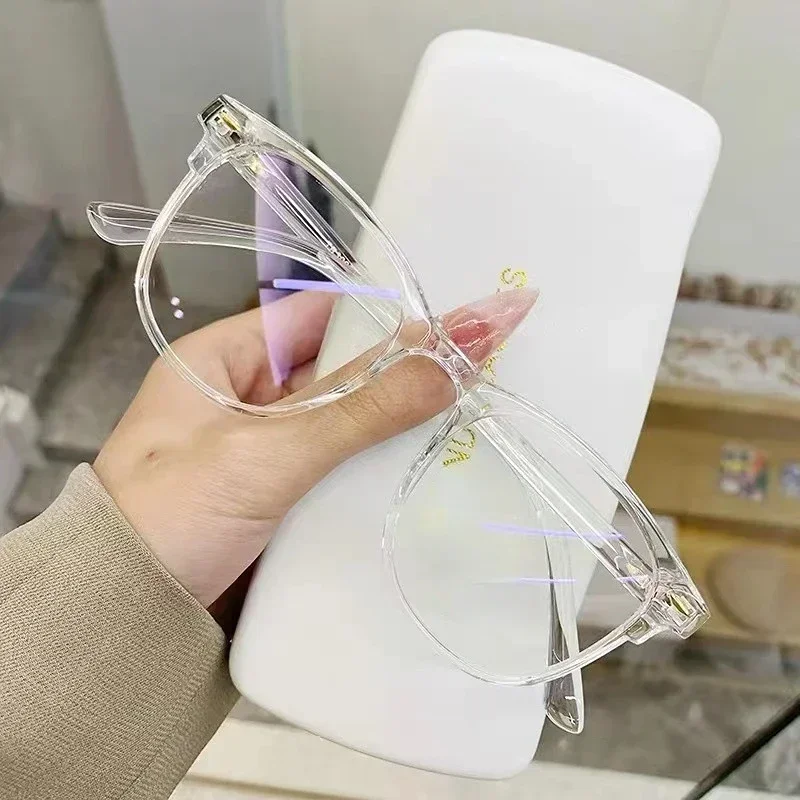 Round Myopia Glasses for Women Men Luxury Trend Anti Blue Light Minus Eyeglasses Finished Optical Spectacle Short Sight Eyewear - 4