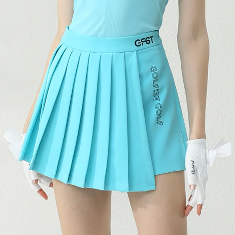 Golfist Golf Women Summer High Waist Pleated Skirt Slim Fit Golf Skorts Ladies Causal Sports Apparels Three Color