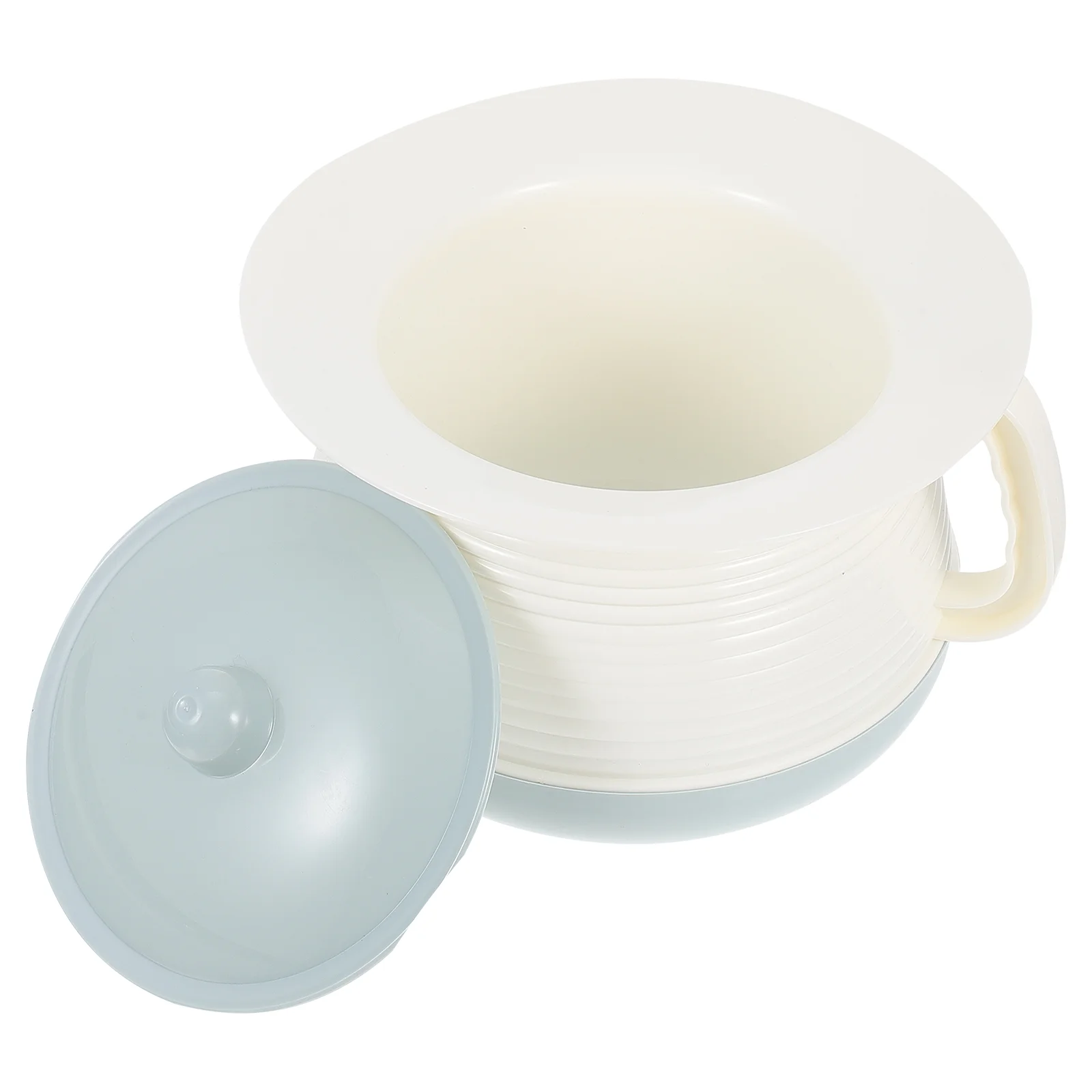 

1 Set Plastic Spittoon with Lid Portable Chamber Pot Covered Night Urinal for Home Hospital